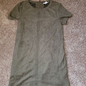Faux Suede Dress